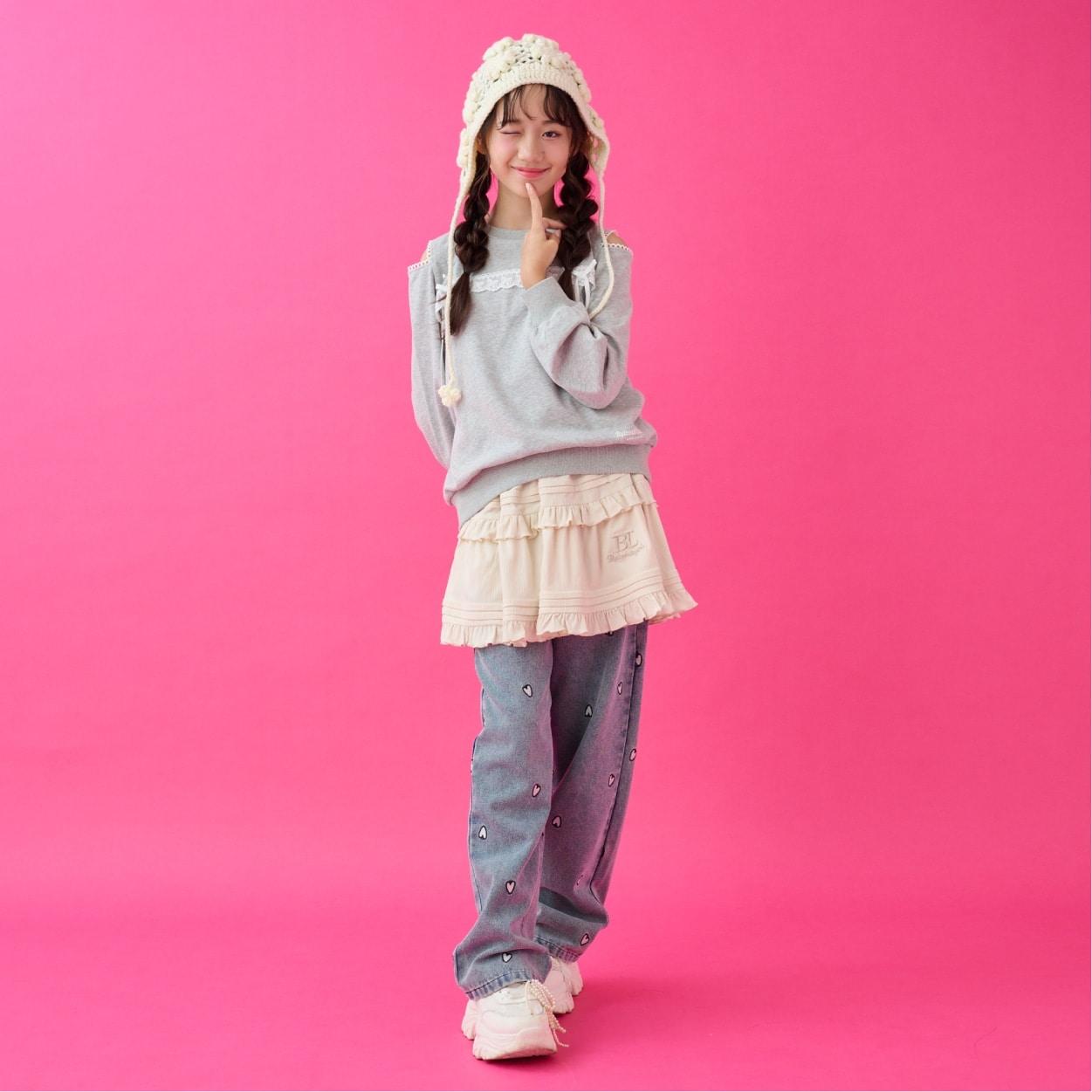 肩部開叉套頭衫