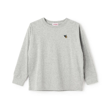 小熊點綴天竺長袖T恤