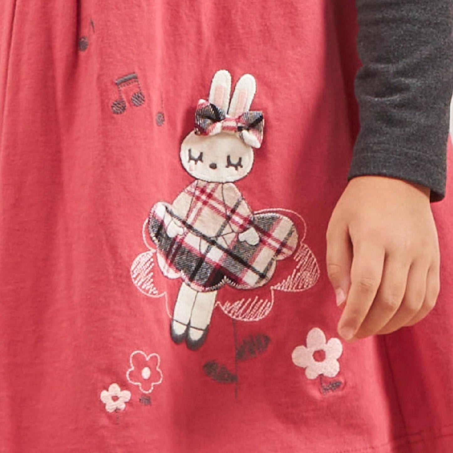 格紋×mimi醬刺繡雙面背心裙