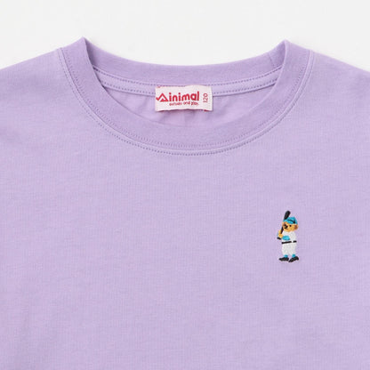 小熊點綴天竺長袖T恤