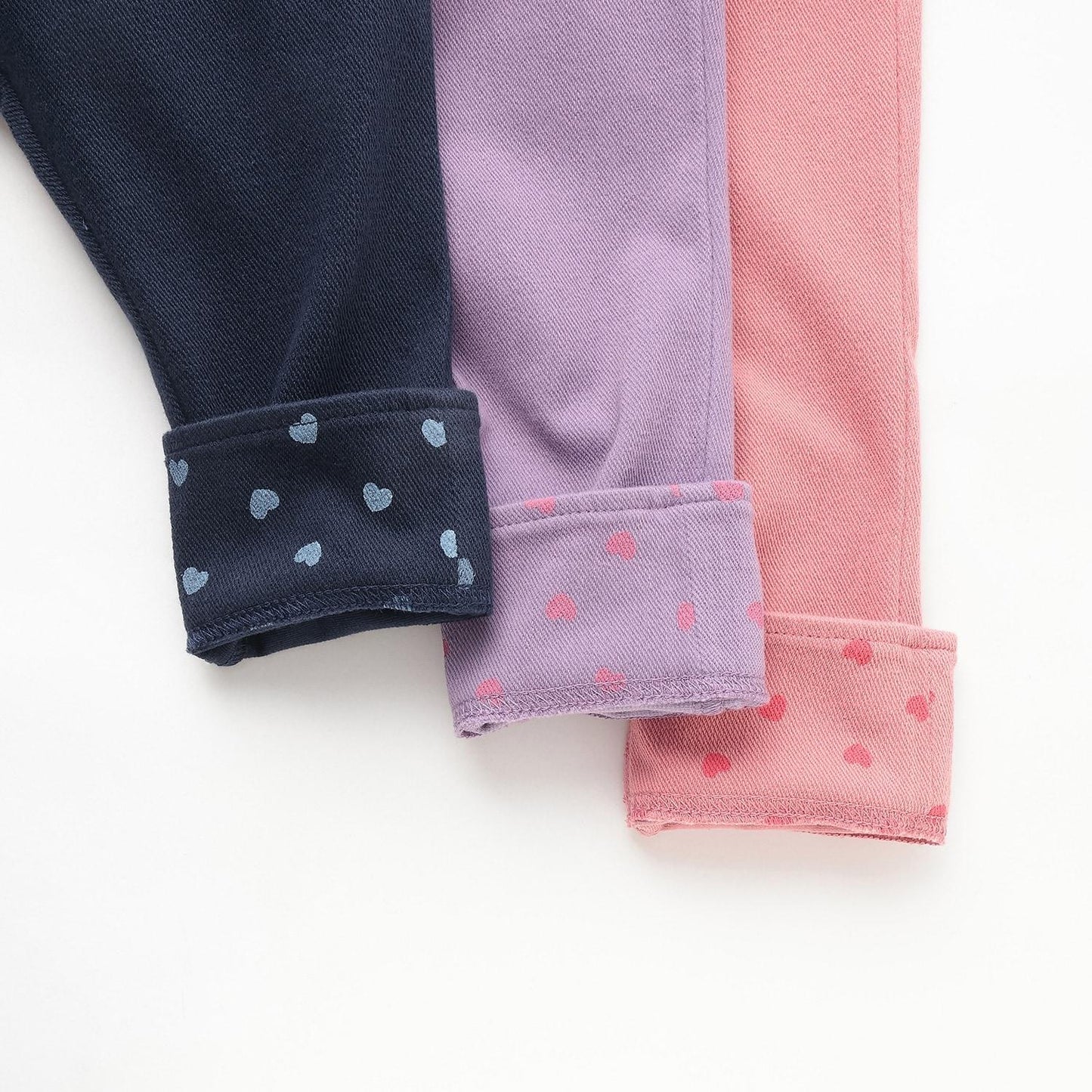 mimi醬貼布裝飾臀部荷葉邊針織斜紋長褲