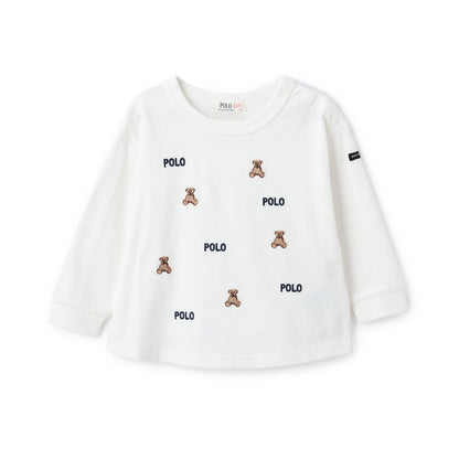 【POLO BCS】圖案刺繡長袖T恤