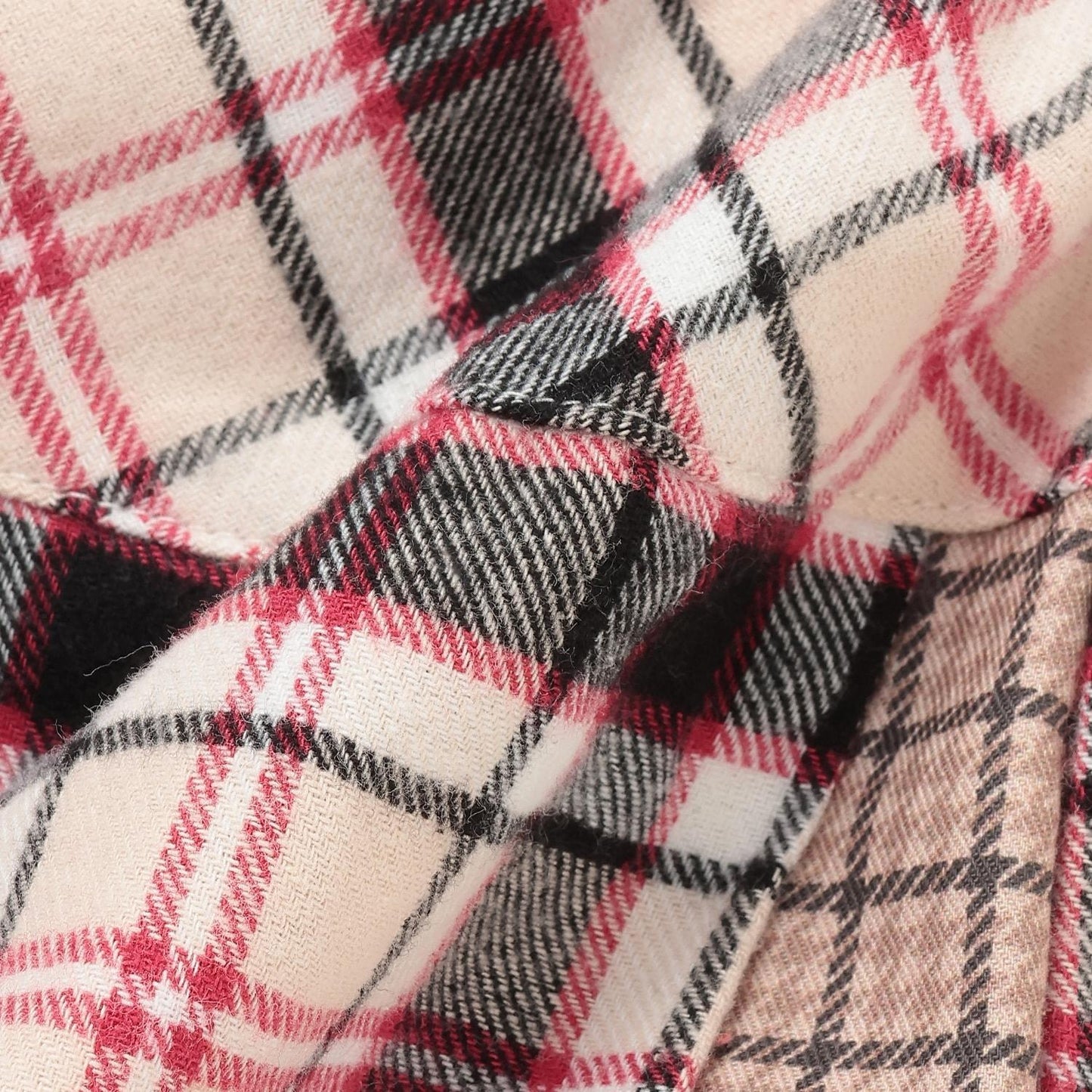 格紋拼接百褶裙褲