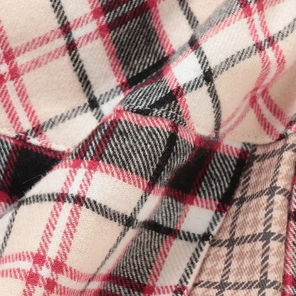 格紋拼接百褶裙褲