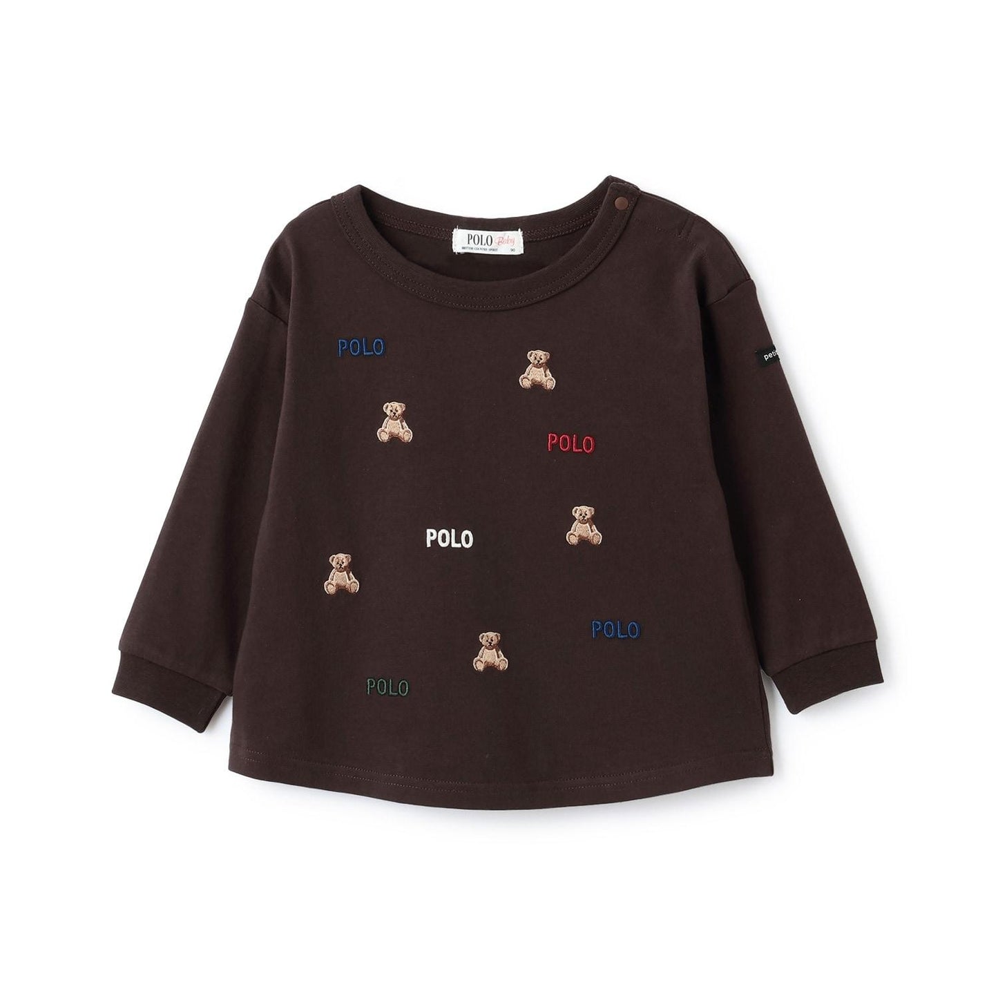 【POLO BCS】圖案刺繡長袖T恤