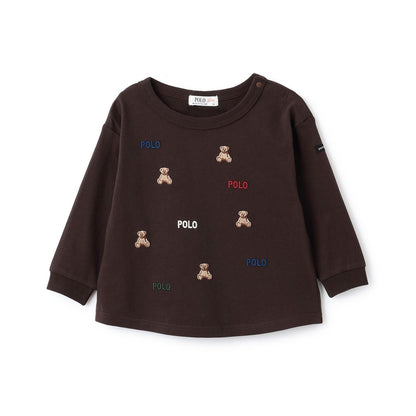 【POLO BCS】圖案刺繡長袖T恤