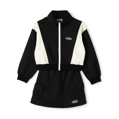 全拉鍊外套+半身裙套裝