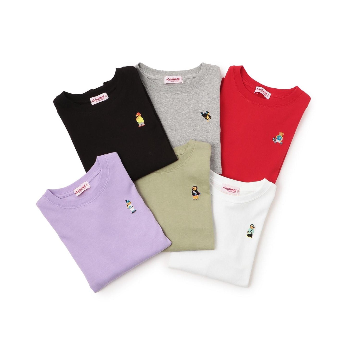 小熊點綴天竺長袖T恤