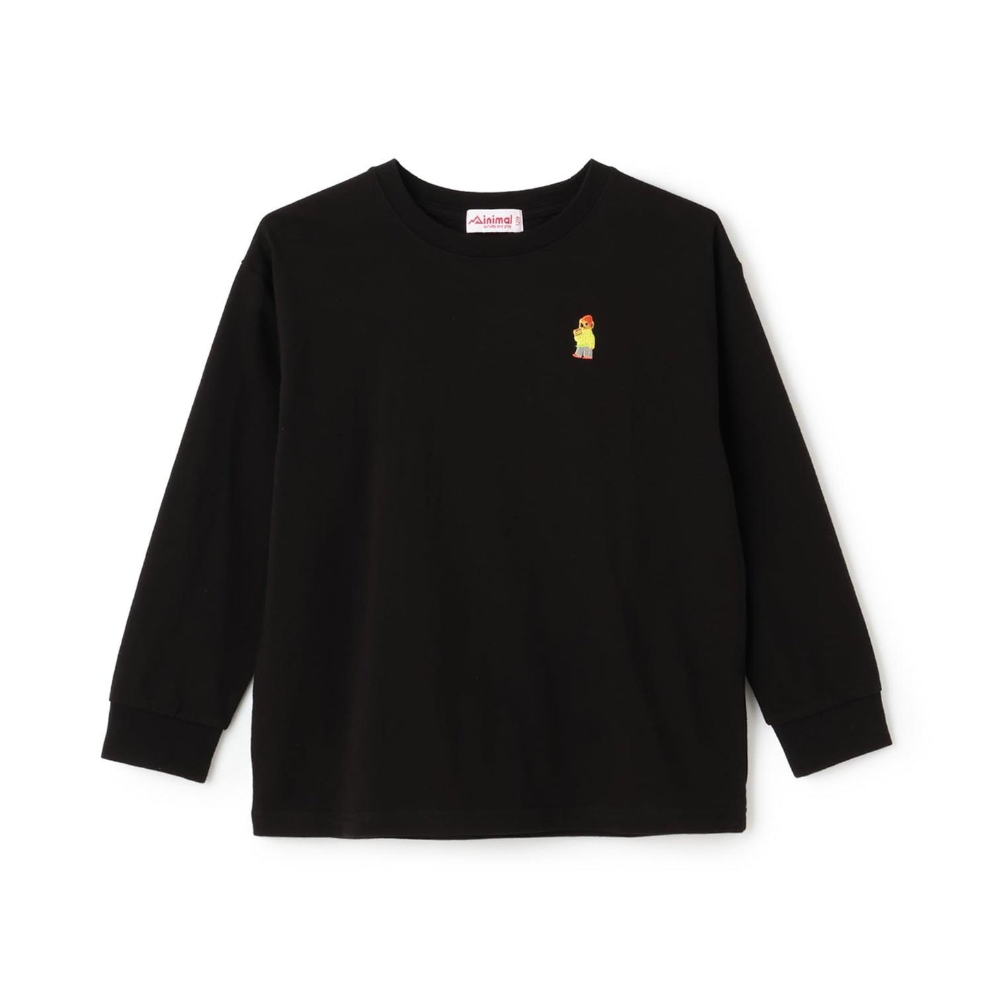 小熊點綴天竺長袖T恤