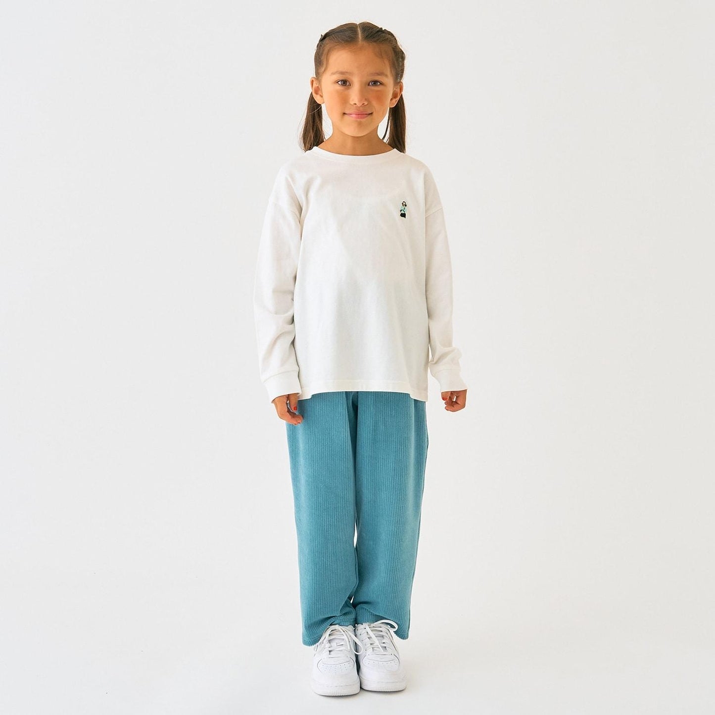 小熊點綴天竺長袖T恤