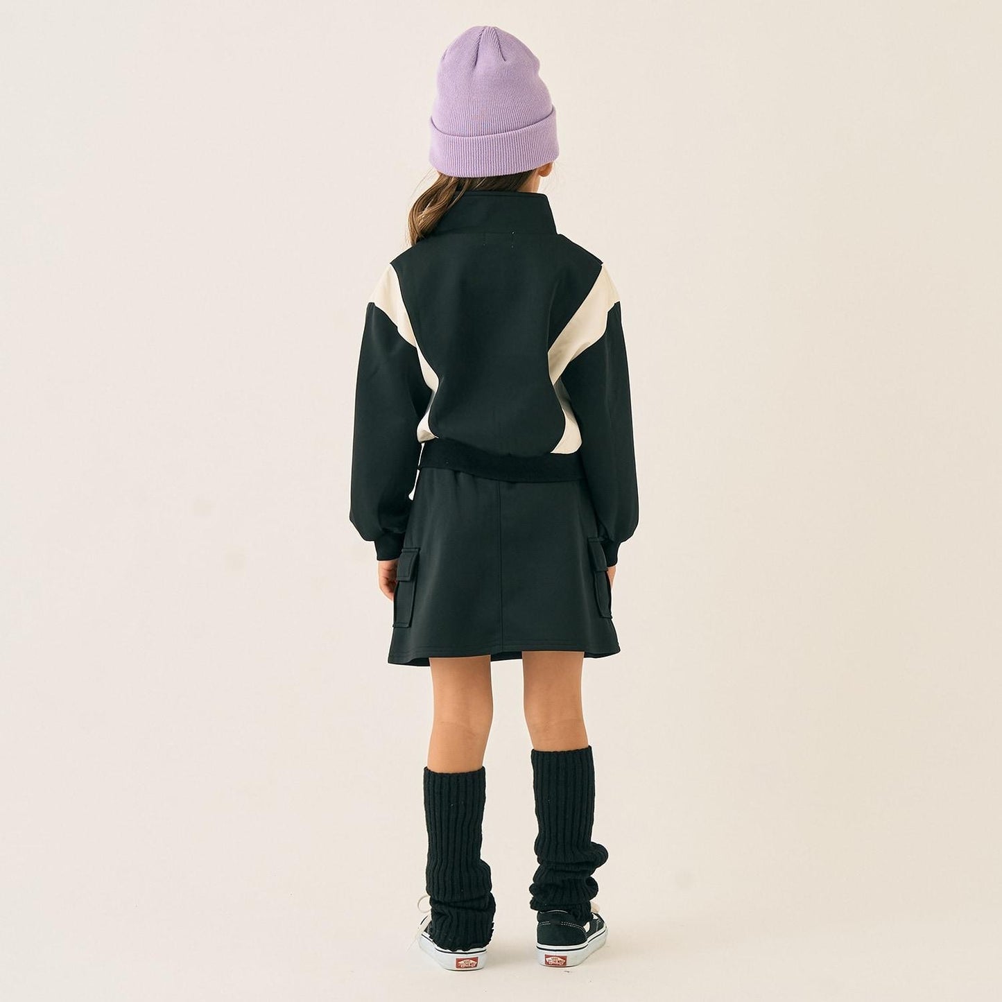 全拉鍊外套+半身裙套裝