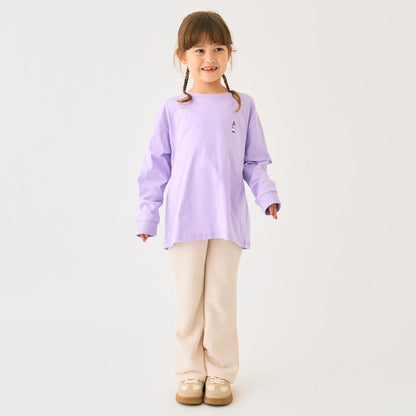 小熊點綴天竺長袖T恤