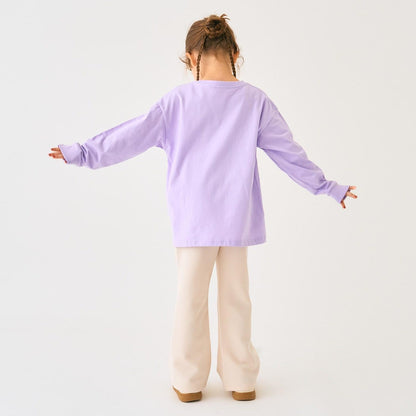 小熊點綴天竺長袖T恤