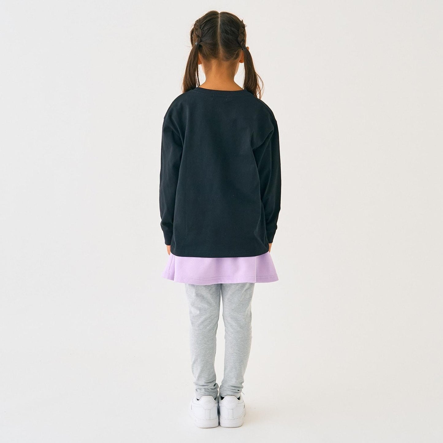 小熊點綴天竺長袖T恤