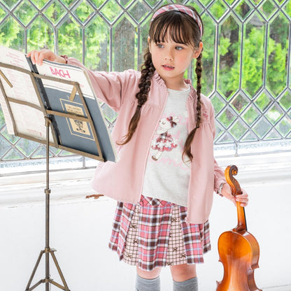 格紋拼接百褶裙褲