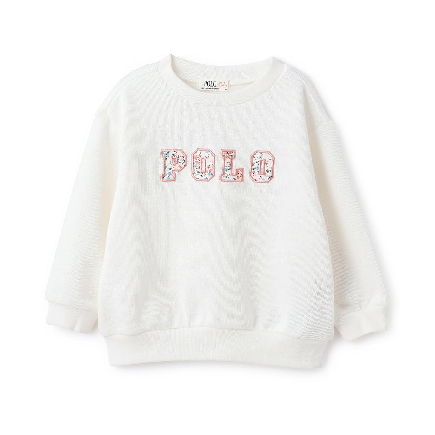 【POLO BCS】標誌貼花長袖T恤