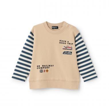 【人氣商品】【直營店無售】電車袖條紋衛衣