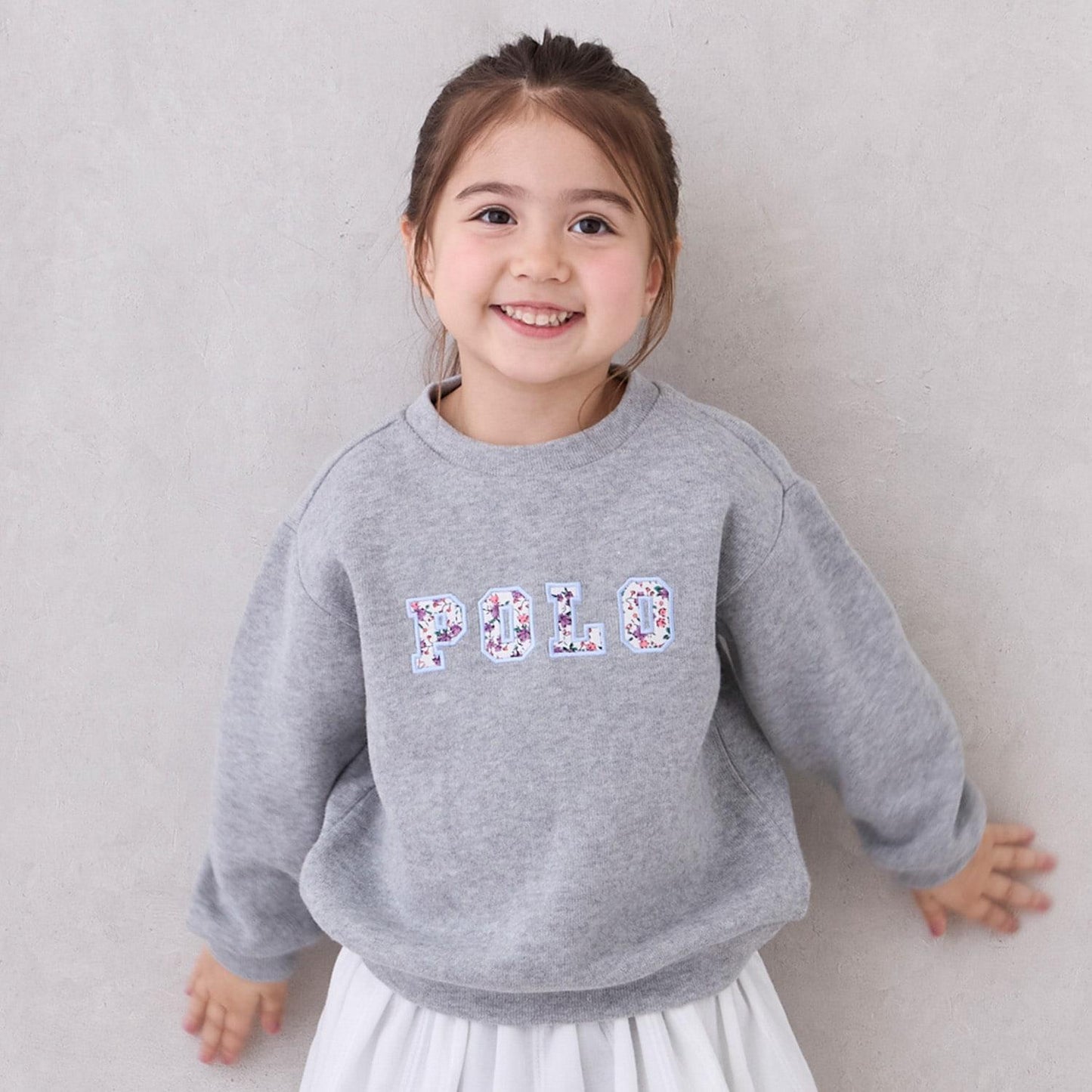 【POLO BCS】標誌貼花長袖T恤