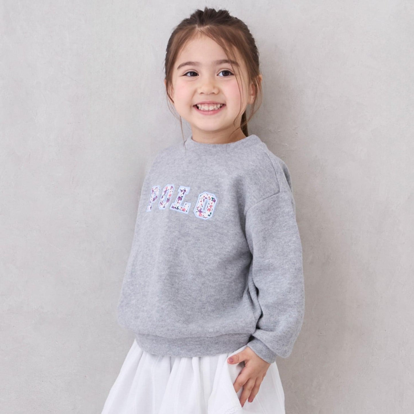 【POLO BCS】標誌貼花長袖T恤