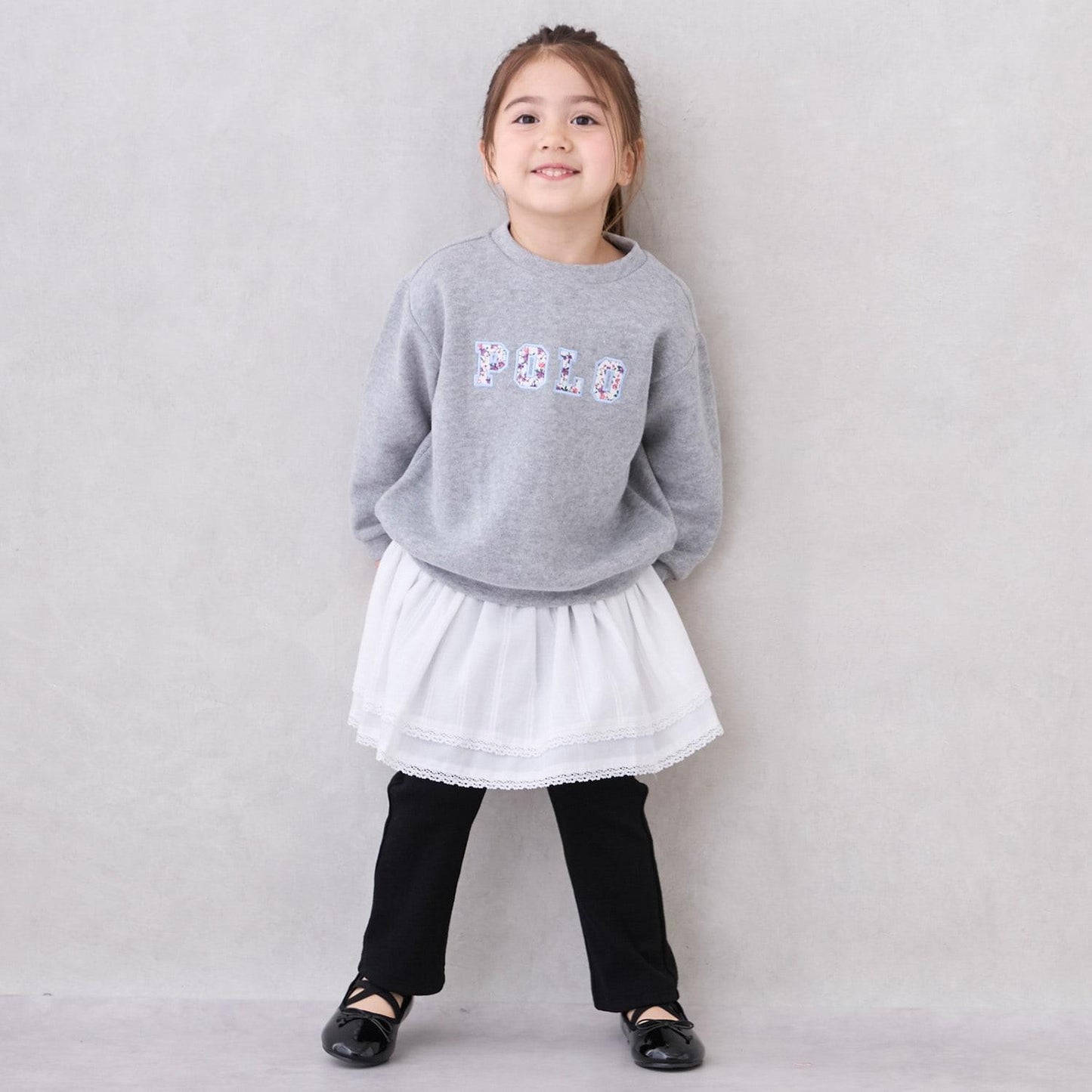 【POLO BCS】標誌貼花長袖T恤