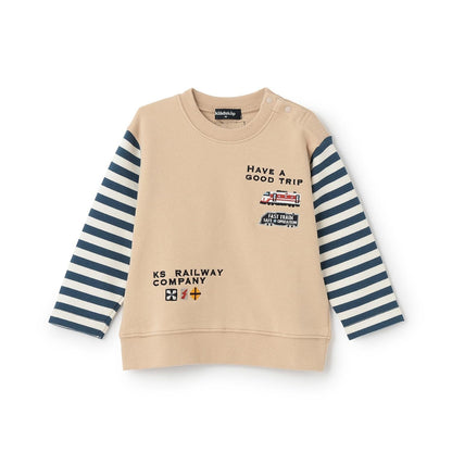 【人氣商品】【直營店無售】電車袖條紋衛衣