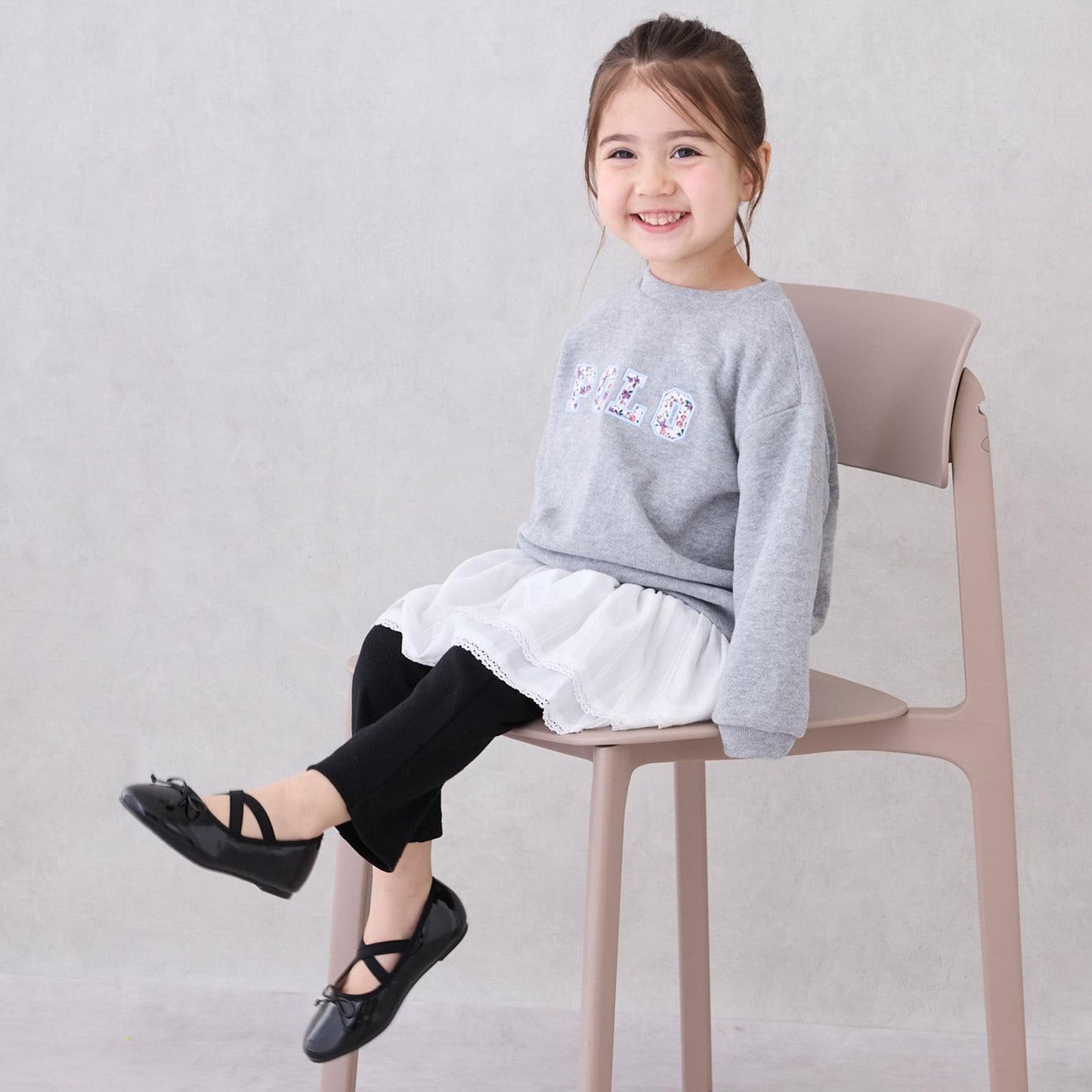 【POLO BCS】標誌貼花長袖T恤