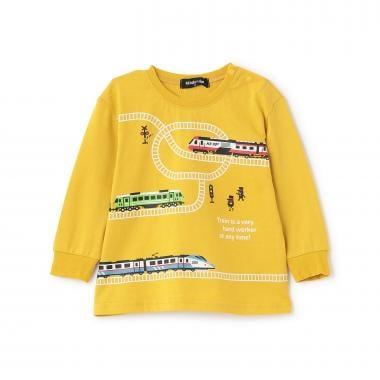 【人氣商品】【直營店無售】電車印花長袖T恤