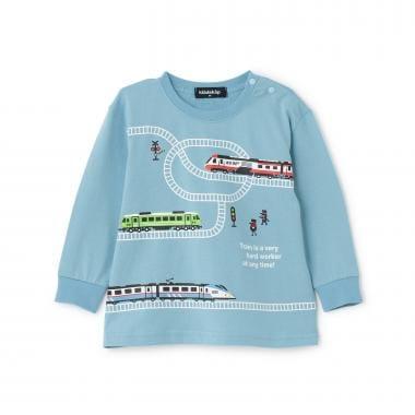 【人氣商品】【直營店無售】電車印花長袖T恤