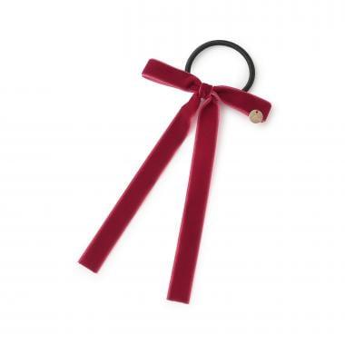 天鵝絨蝴蝶結髮圈