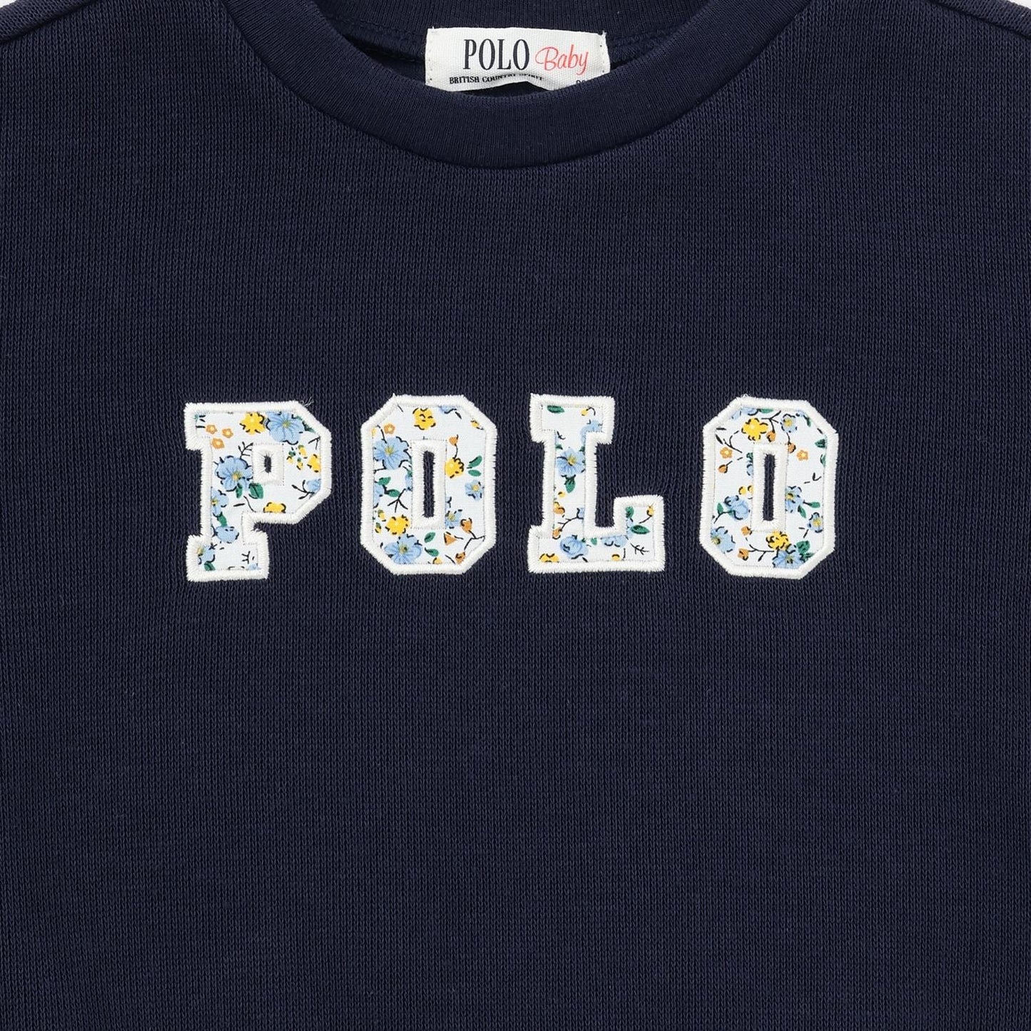 【POLO BCS】標誌貼花長袖T恤