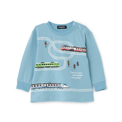 【人氣商品】【直營店無售】電車印花長袖T恤