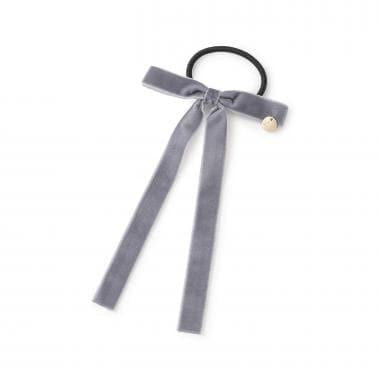 天鵝絨蝴蝶結髮圈