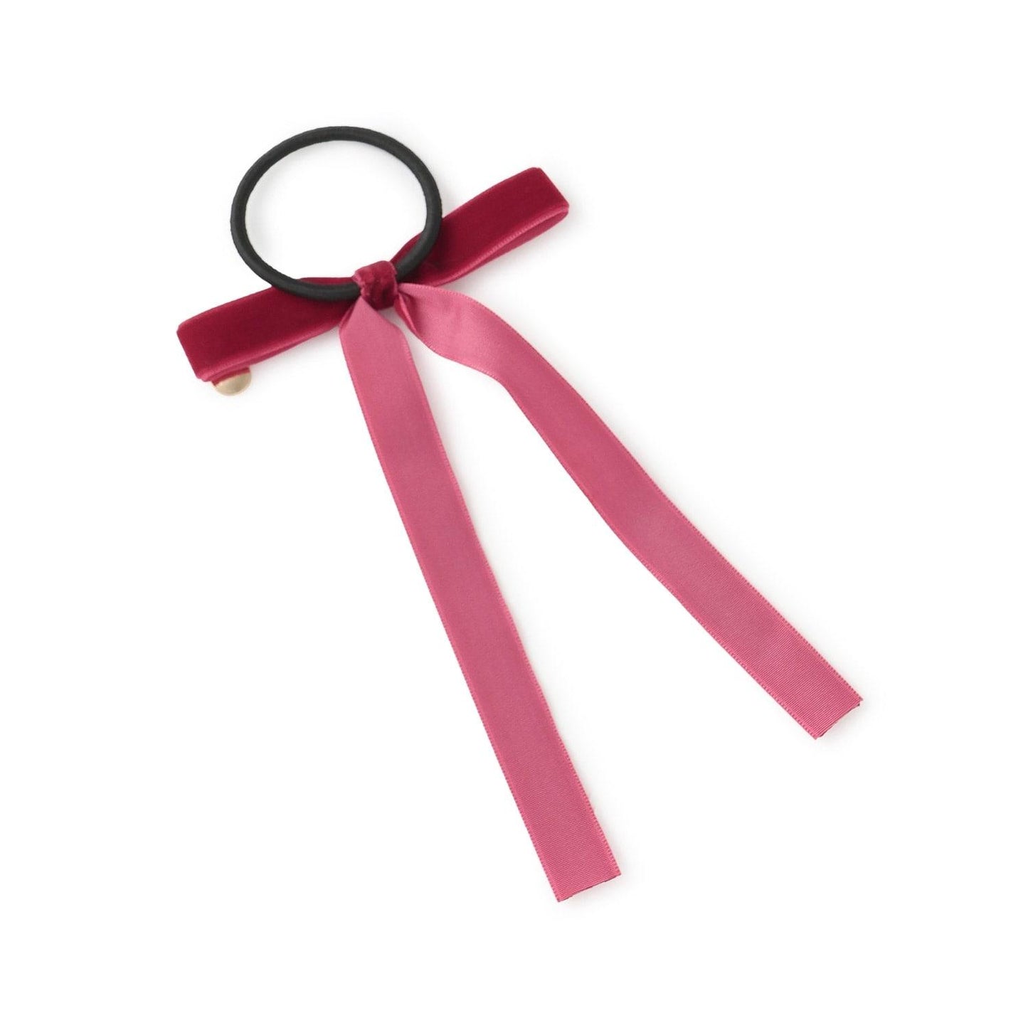 天鵝絨蝴蝶結髮圈