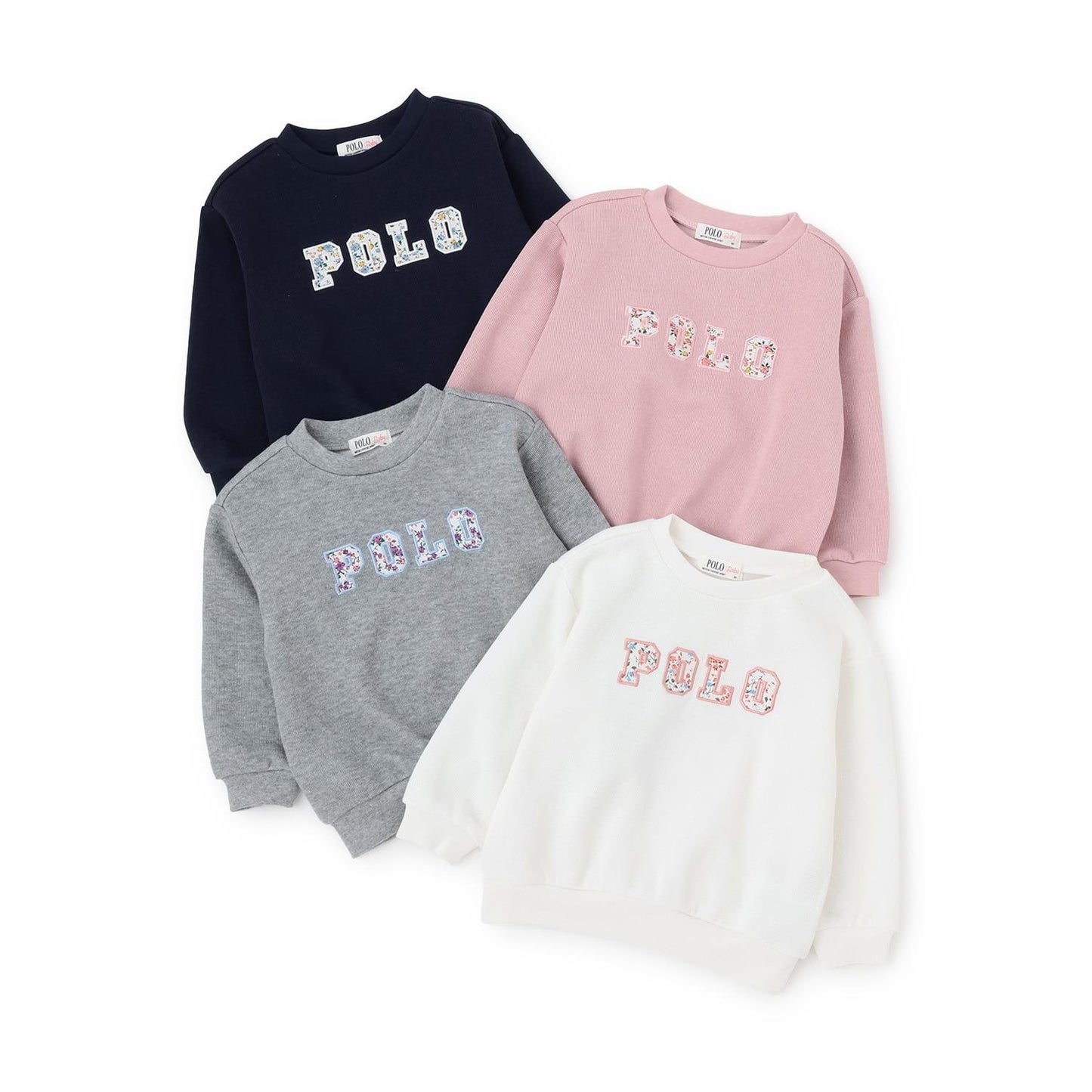 【POLO BCS】標誌貼花長袖T恤