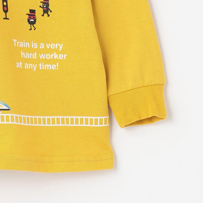 【人氣商品】【直營店無售】電車印花長袖T恤