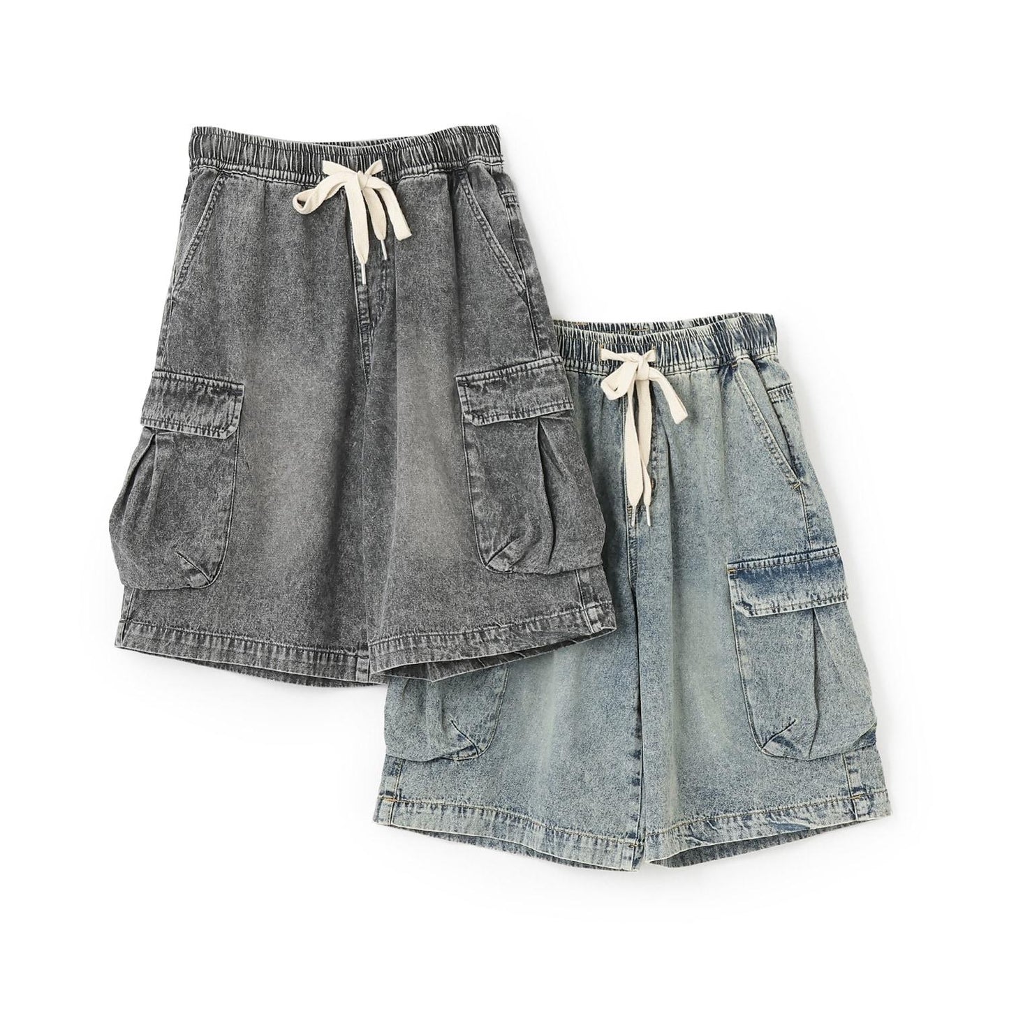 【LTXC】拼接牛仔工裝褲