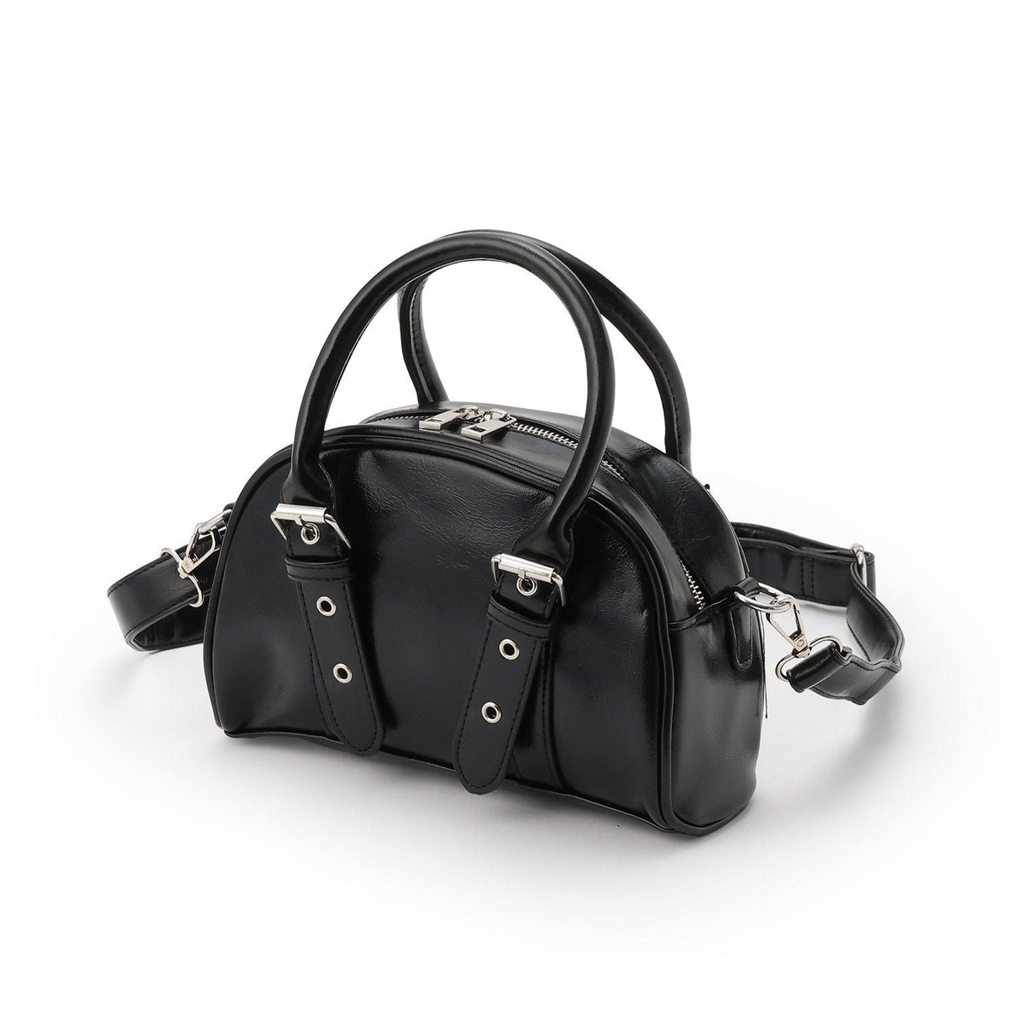 手提帶扣迷你波士頓包