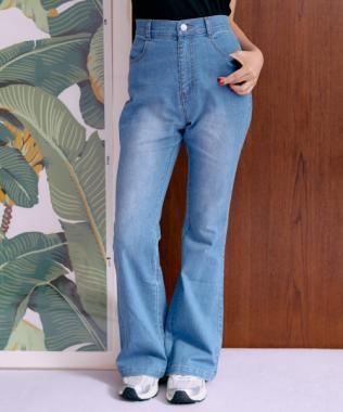 logo刺繡牛仔褲【韓國時尚】