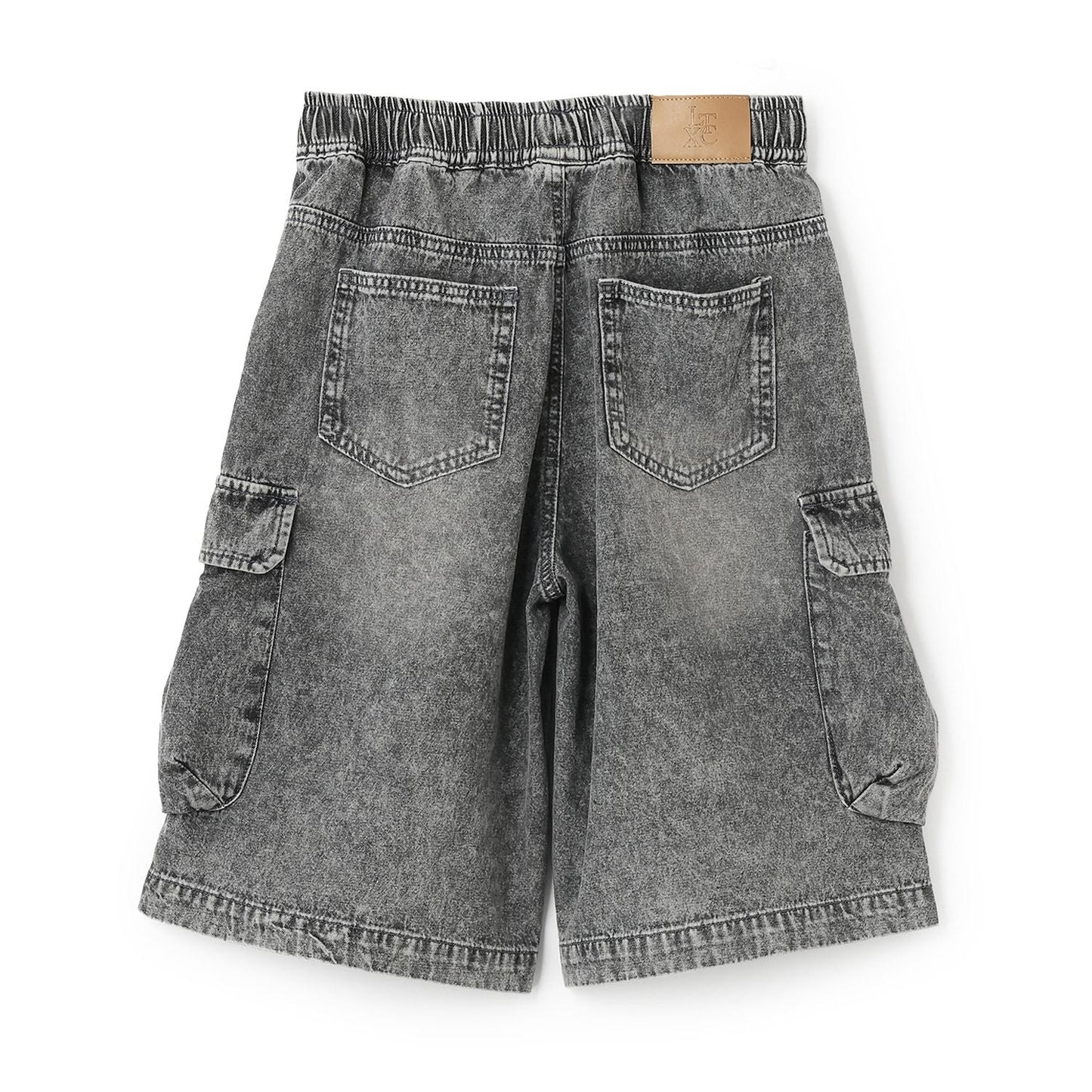 【LTXC】拼接牛仔工裝褲