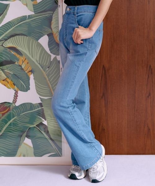 logo刺繡牛仔褲【韓國時尚】