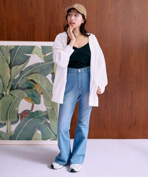 logo刺繡牛仔褲【韓國時尚】