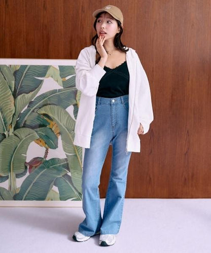 logo刺繡牛仔褲【韓國時尚】