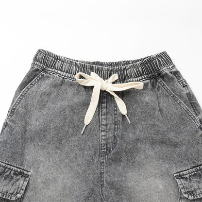 【LTXC】拼接牛仔工裝褲