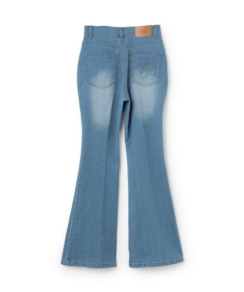 logo刺繡牛仔褲【韓國時尚】