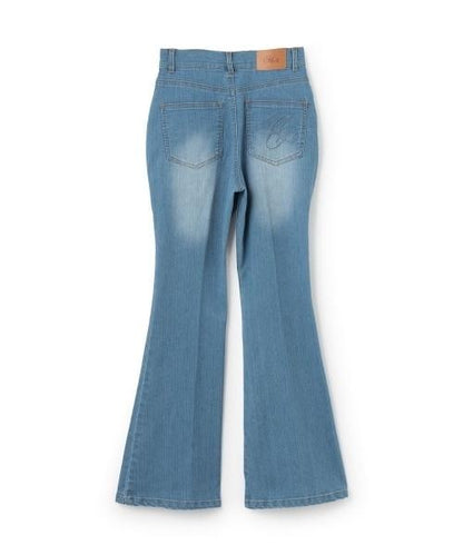 logo刺繡牛仔褲【韓國時尚】