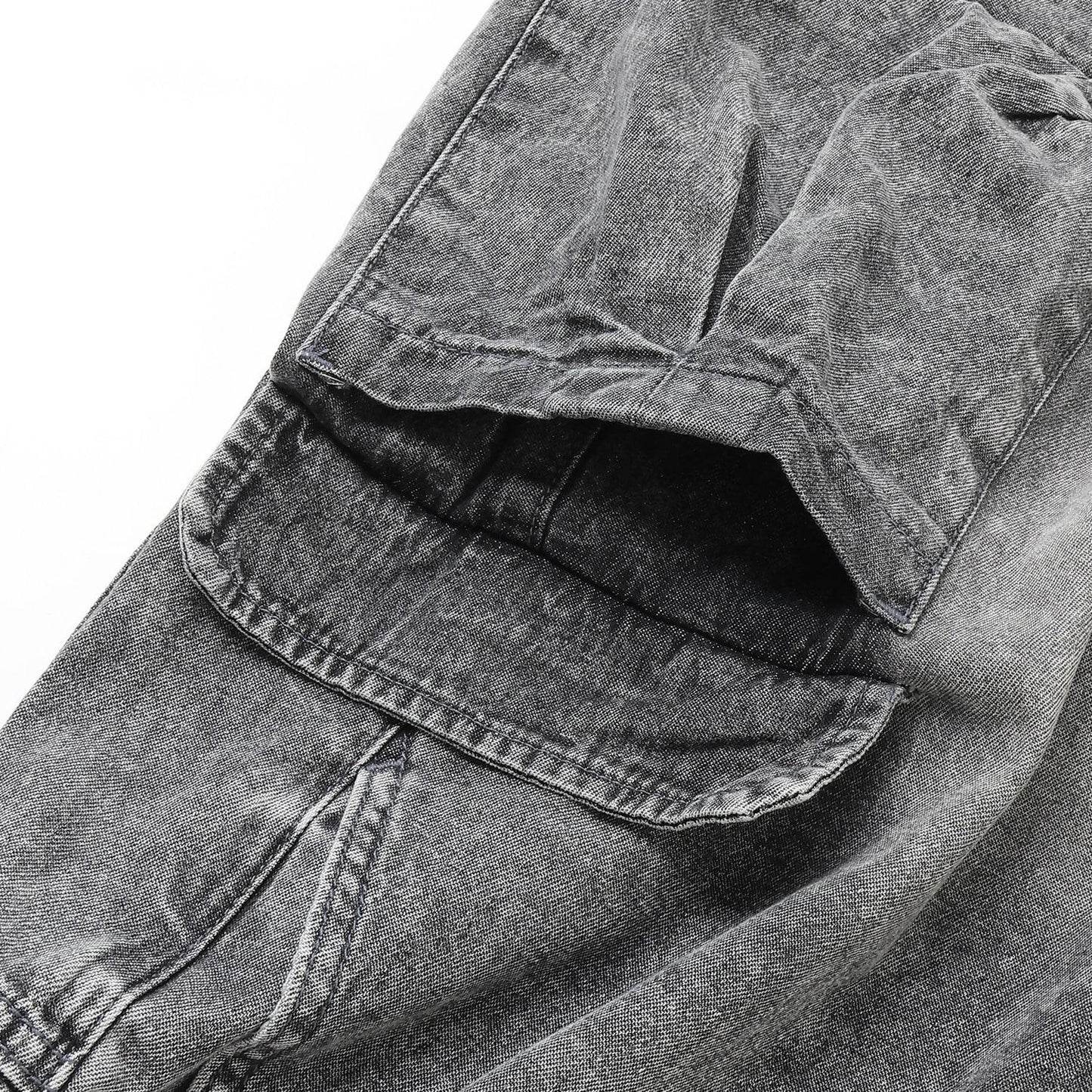 【LTXC】拼接牛仔工裝褲