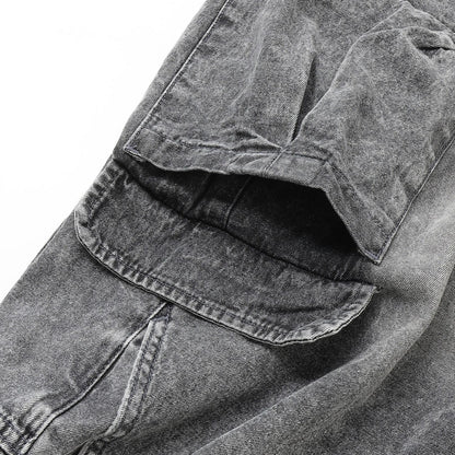 【LTXC】拼接牛仔工裝褲