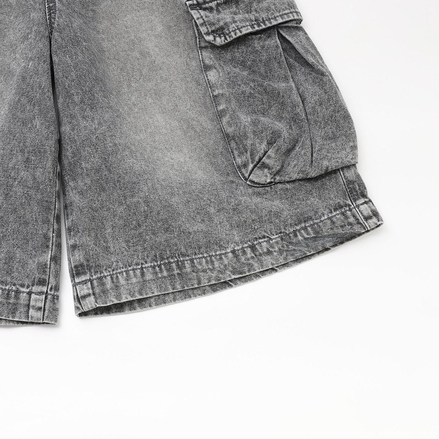 【LTXC】拼接牛仔工裝褲