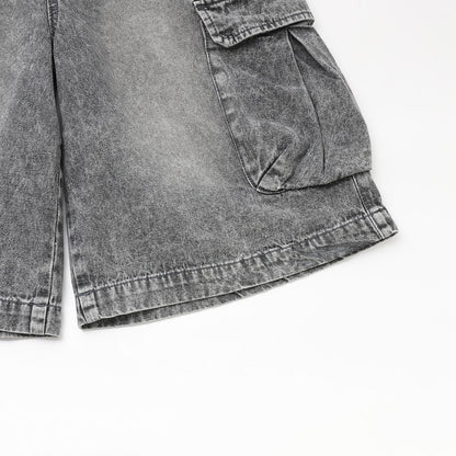 【LTXC】拼接牛仔工裝褲