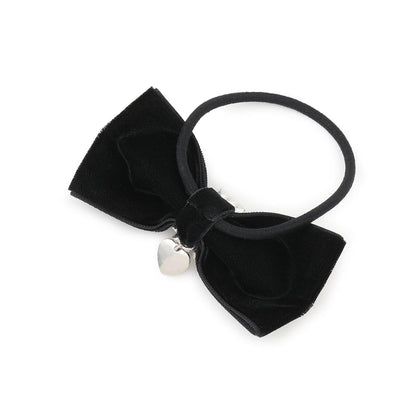 寶石絨面蝴蝶結髮繩